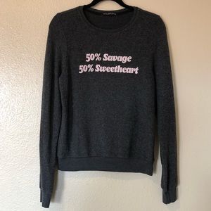 Wildfox Savage Sweetheart Baggy Jumper XS